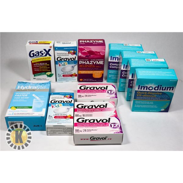 BAG OF ASSORTED OVER THE COUNTER MEDICATIONS