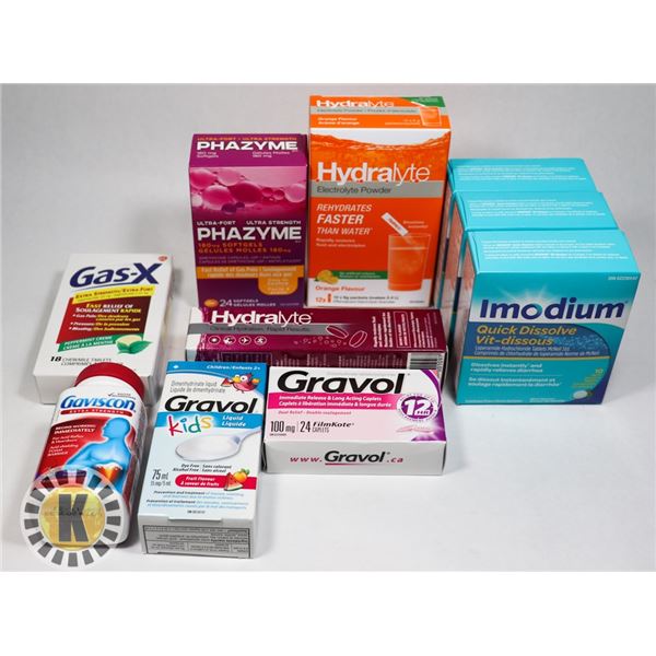BAG OF ASSORTED OVER THE COUNTER MEDICATIONS