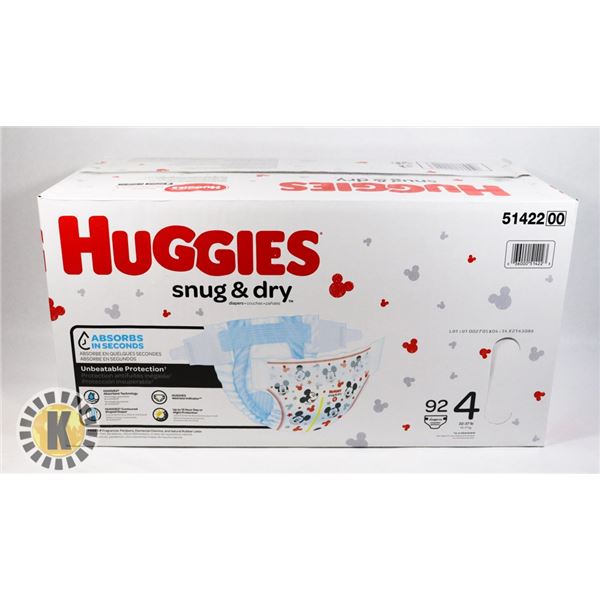 CASE OF HUGGIES SNUG & DRY SIZE 4