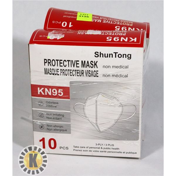 TWO 10 PACKS OF KN95 MASKS