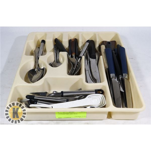 CUTLERY SET AND TRAY