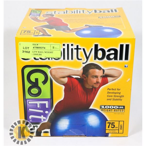 NEW STABILITY BALL WEIGHT RATED FOR 1000LBS