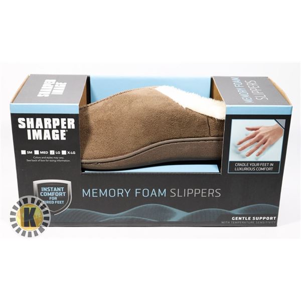 NEW MEMORY FOAM SLIPPERS SIZE LARGE
