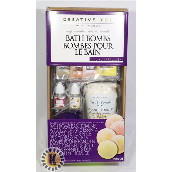 NEW BATH BOMB CREATION KIT GERANIUM & VANILLA