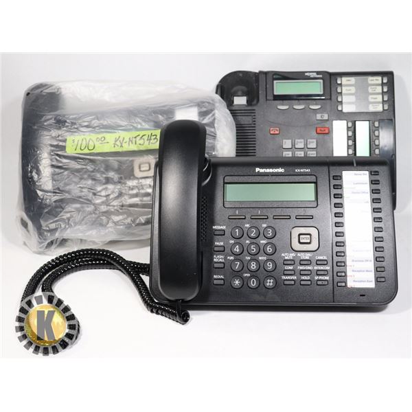 2 PANASONIC KX-NT543 PROPRIETARY TELEPHONE & MORE
