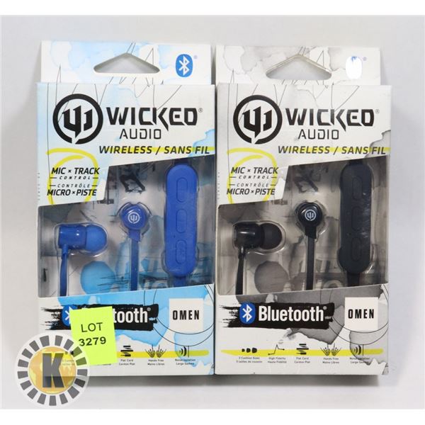 TWO WICKED AUDIO OMEN BLUETOOTH HEADPHONES