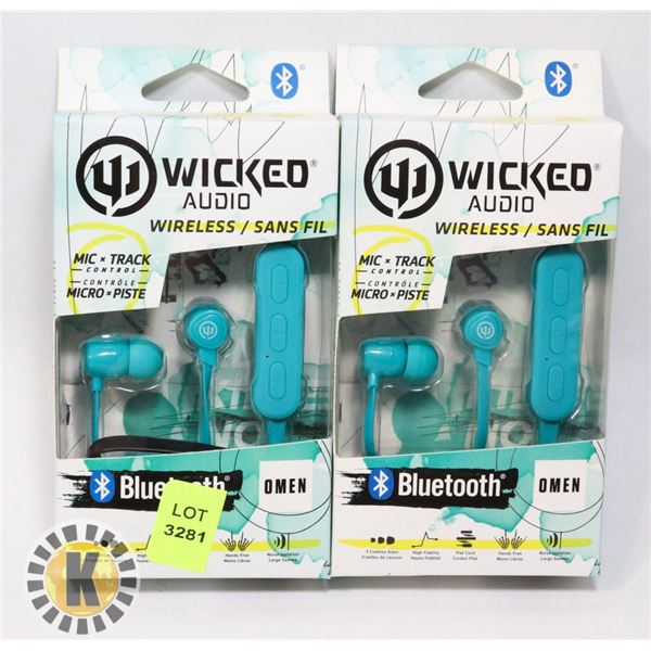 TWO WICKED AUDIO OMEN BLUETOOTH HEADPHONES