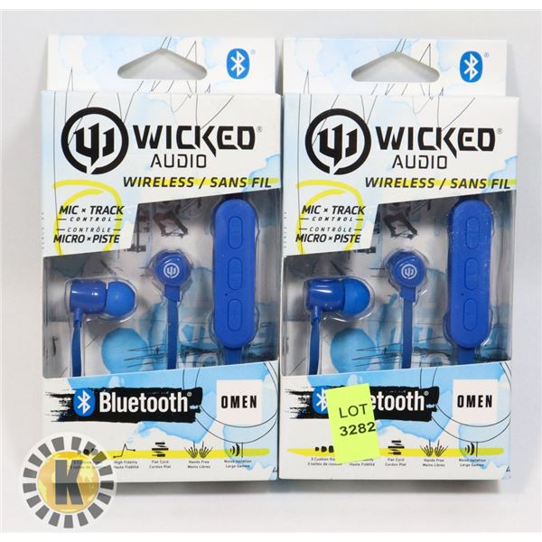 TWO WICKED AUDIO OMEN BLUETOOTH HEADPHONES