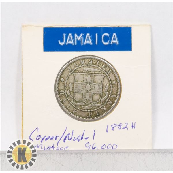 4)  JAMAICA 1882H HALF PENNY.