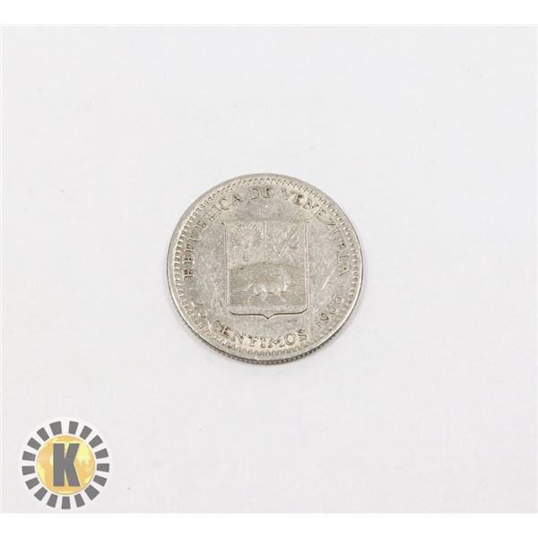 5)  FROM VENEZUELA 25 CENTIMOS FROM 1965.