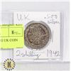 Image 1 : 1 .500 SILVER 2 SHILLING UK COIN