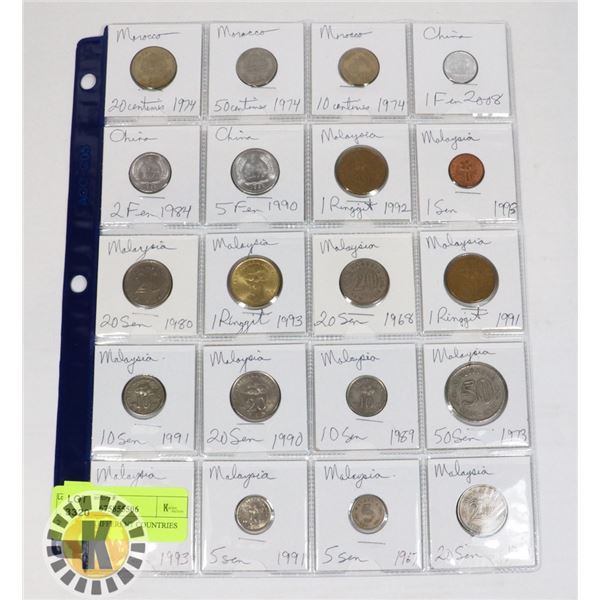 20 COINS 3 DIFFERENT COUNTRIES