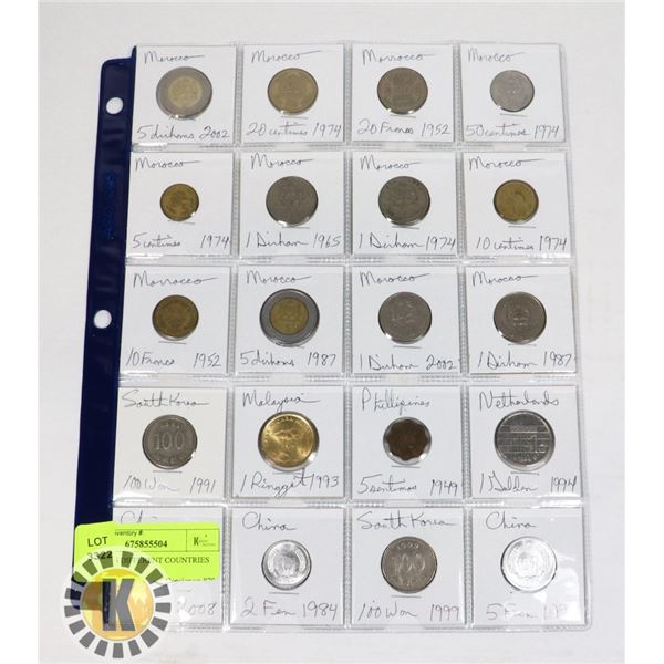 20 COINS 6 DIFFERENT COUNTRIES