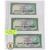 Image 1 : 3 BANKNOTES MOZAMBIQUE CONSECUTIVE SERIAL NUMBERS