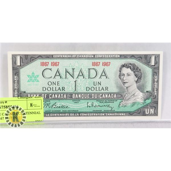 1 BANKNOTE CANADA CENTENNIAL 1 DOLLAR 1867 1967 IN