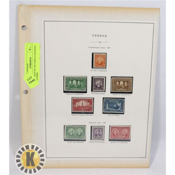 BUNDLE OF VALUABLE CANADIAN STAMPS