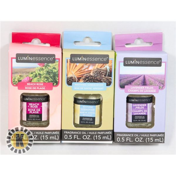 NEW 3PC FRAGRANCE OIL 0.5 FL. OZ/ 15ML IN EACH