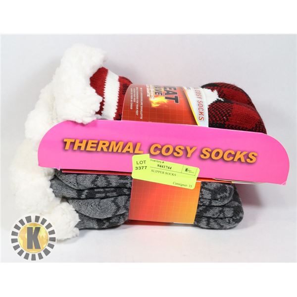 2PK COZY SLIPPER SOCKS