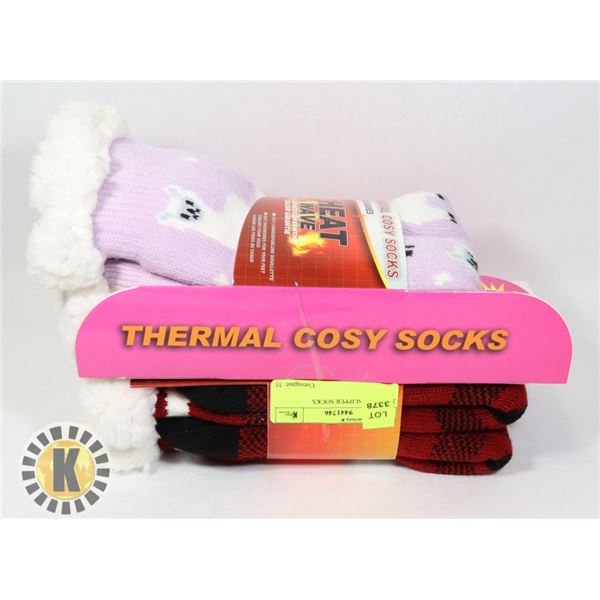 2PK COZY SLIPPER SOCKS