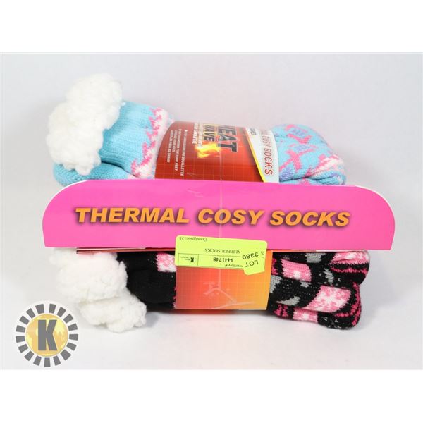 2PK COZY SLIPPER SOCKS