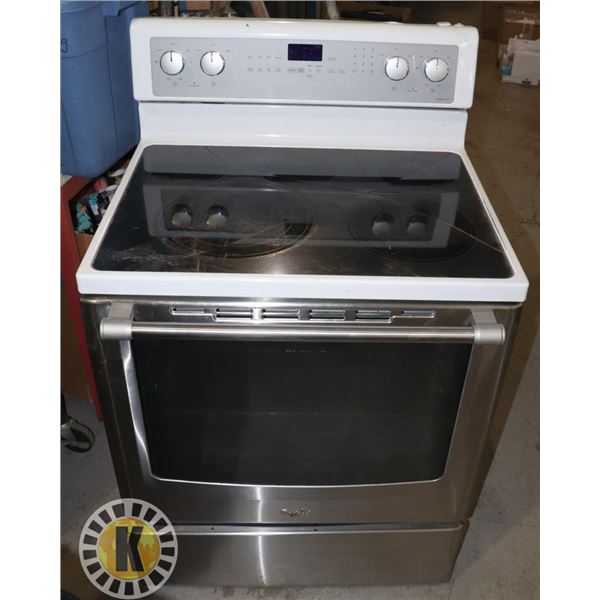 GLASS TOP STOVE (CRACKED TOP, NON MATCHING PARTS)