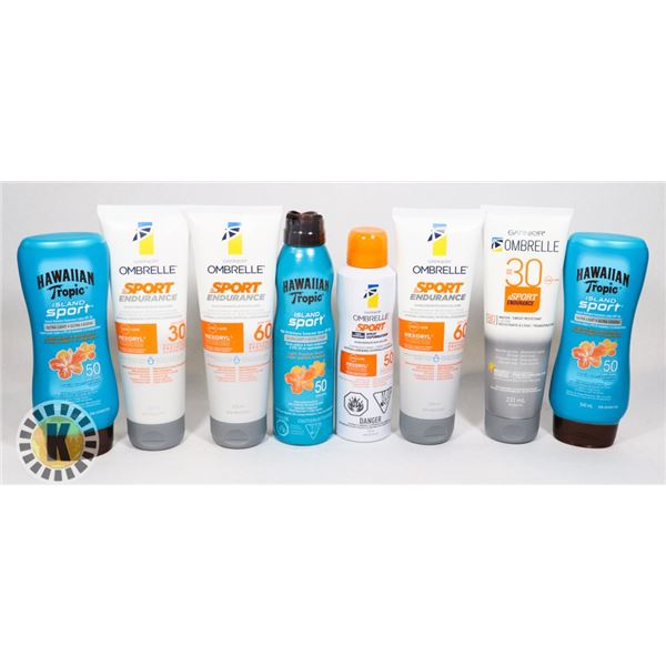 BAG OF ASSORTED SUNSCREEN