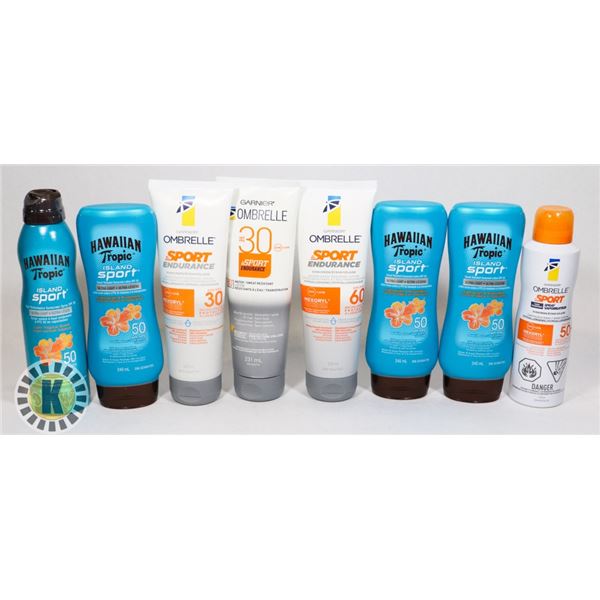 BAG OF ASSORTED SUNSCREEN