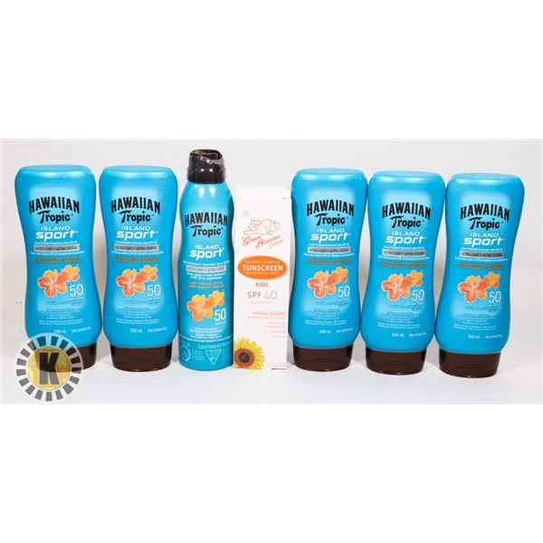 BAG OF ASSORTED SUNSCREEN