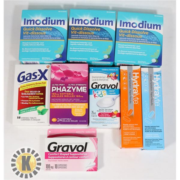 BAG OF ASSORTED OVER THE COUNTER MEDICINE