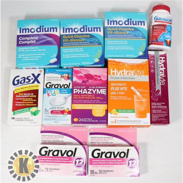 BAG OF ASSORTED OVER THE COUNTER MEDICINE