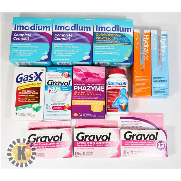 BAG OF ASSORTED OVER THE COUNTER MEDICINE