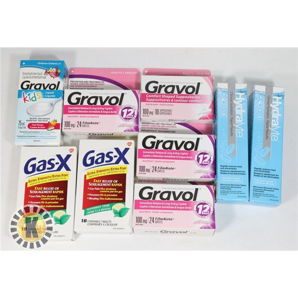 BAG OF ASSORTED OVER THE COUNTER MEDICINE