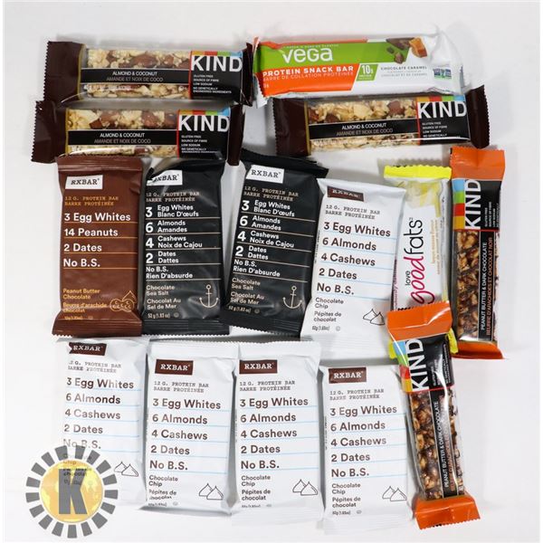 BAG OF ASSORTED NUTRITION BARS