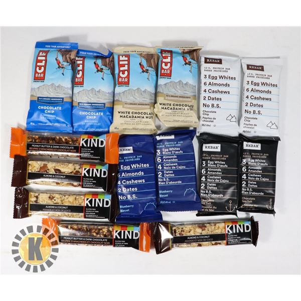 BAG OF ASSORTED NUTRITION BARS