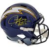 Image 1 : LaDainian Tomlinson Signed Chargers Blue Full Size Replica Speed Helmet "HOF 17" (Beckett COA)
