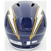 Image 3 : LaDainian Tomlinson Signed Chargers Blue Full Size Replica Speed Helmet "HOF 17" (Beckett COA)