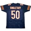Image 1 : Chicago Bears Mike Singletary Autographed Blue Jersey "HOF 98" (Beckett Witnessed)