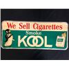 Image 1 : 1950's Penguin Smoke Kool We Sell Cigarettes Tobacco Embossed Metal Sign 26x11