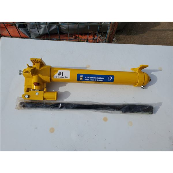 unused powerfist 10 ton hydraulic hand pump