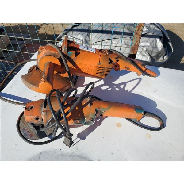 used but working side grinders 1 small, 1 large