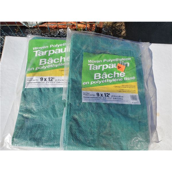 2 new 9 x 12' tarps