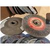 Image 3 : box of assorted cutting wheels, grinding discs, wire wheel