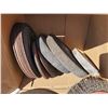Image 4 : box of assorted cutting wheels, grinding discs, wire wheel