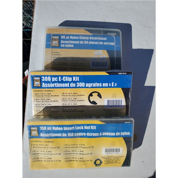lot of nylon clamps, e-clips, nylon insert lock nuts