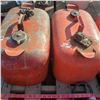 Image 2 : 2 boat fuel gas tank 2 red metal gas tanks