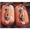 Image 1 : 2 boat fuel gas tank 2 red metal gas tanks