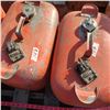 Image 2 : 2 boat fuel gas tank 2 red metal gas tanks