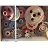 Image 1 : large lot of gears and pulley wheels heavy steel