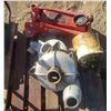 Image 1 : floor jack bucket of bolts and auto parts