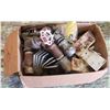 Image 1 : box of misc. plumbing and brackets (antique)
